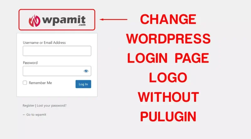 wpamit change wordpress login logo without plugin