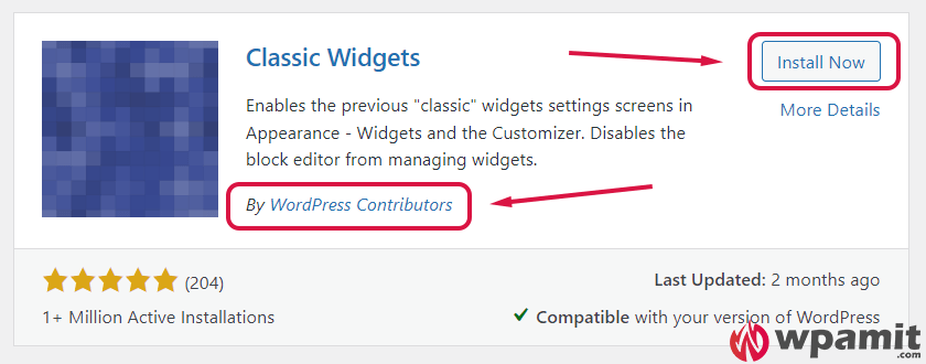 Restore WordPress Classic Widget Editor 8 wpamit restore wordpress classic widget editor with plugin 3