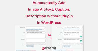 wpamit add wordpress image alt text automatically without plugin