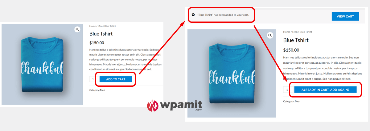 Woocommerce change Add to cart text if already at Cart 2 wpamit rename add to cart if already at cart in woocommerce without plugin 2