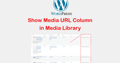 wpamit show media URL column in media library without plugin (by using snippet in functions.php file)