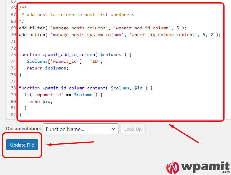 Display Post ID column in Post list WordPress 5 wpamit-show-post-id-column-in-post-list-wordpress-without-plugin-3-1