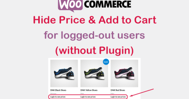 wpamit woocommerce hide price & add to cart for logged out users without plugin