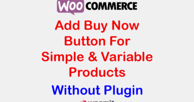 wpamit add buy now button in woocommerce for simple and variable products without plugin