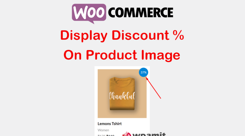 wpamit display discount percentage on product image in woocommerce without plugin