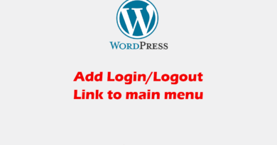 wpamit add a login logout lin to main menu in wordpress without plugin