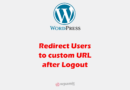 wpamit how to redirect to custom url after logout wordpress without plugin