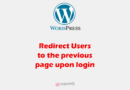 wpamit redirect users to previous page upon login in wordpress without plugin