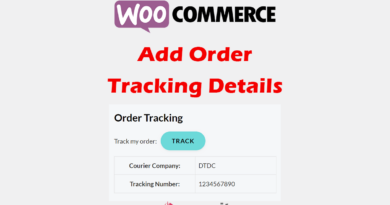 add order tracking details in woocommerce